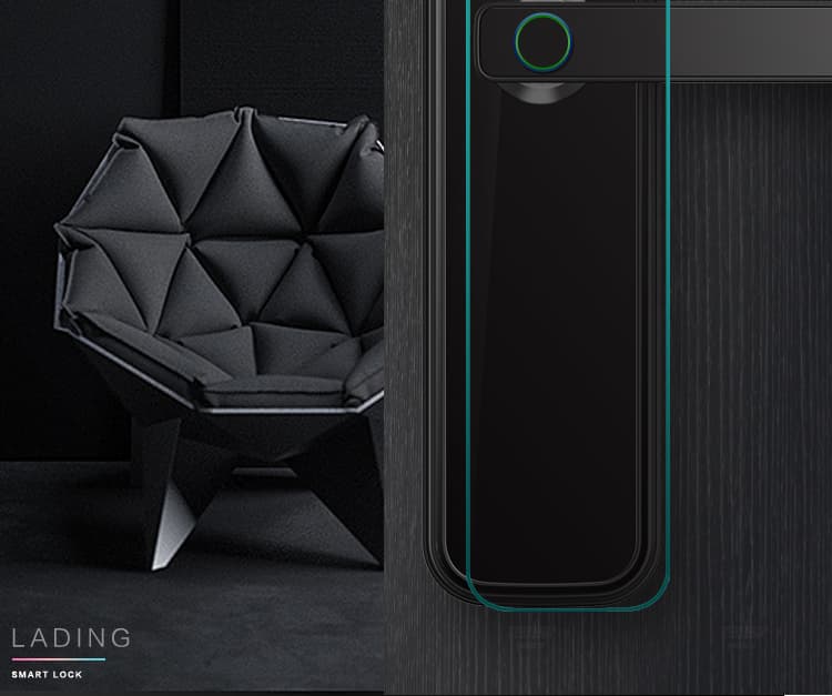 拉盯指紋鎖 智能家居電子門鎖 防盜門指紋密碼鎖