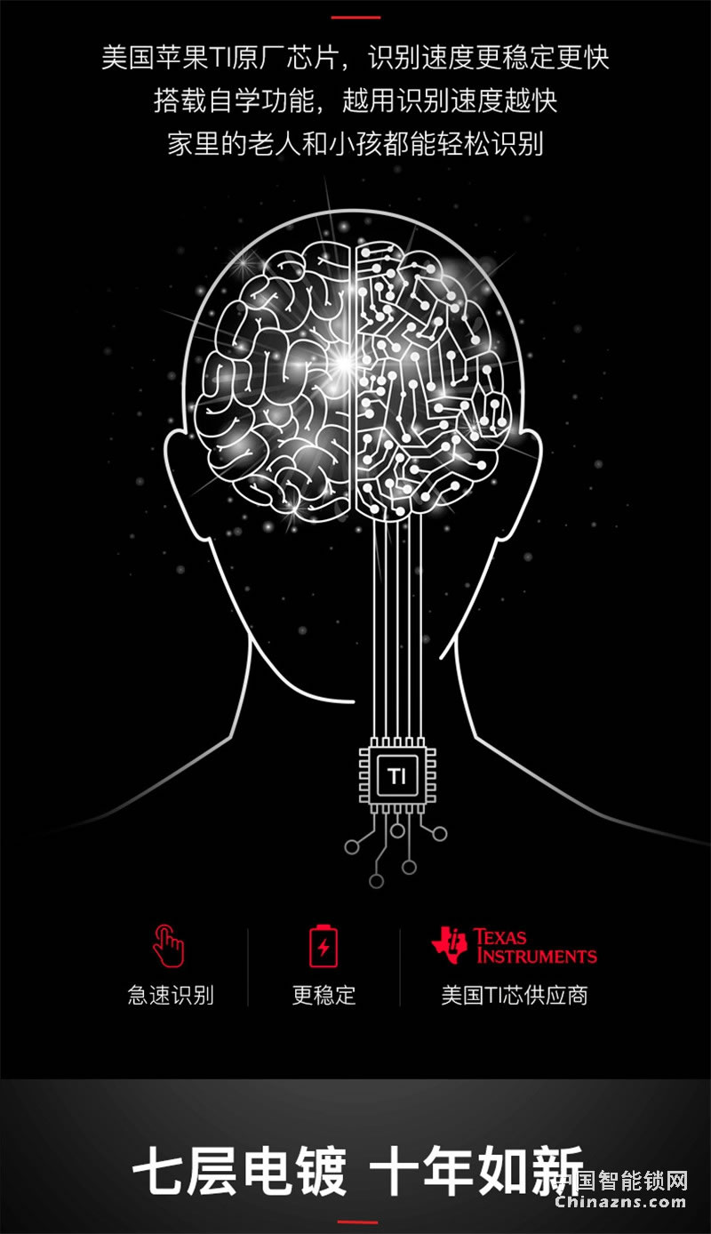 VOC指紋鎖K77電子密碼鎖 智能家用門鎖