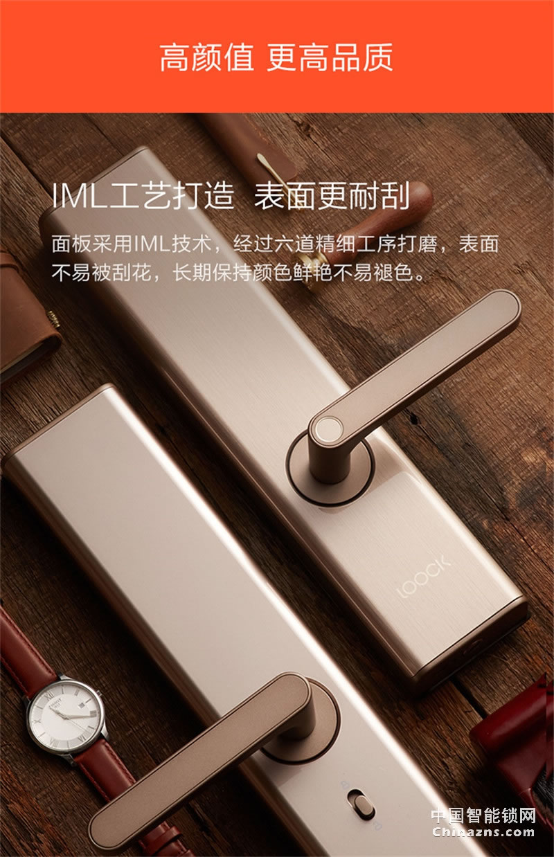 鹿客（LOOCK）Q2指紋鎖智能鎖 家用防盜門鎖