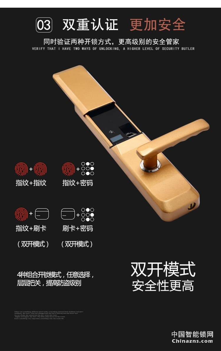 愛爾家防盜門智能鎖Y801 雙重認證/多種開鎖方式