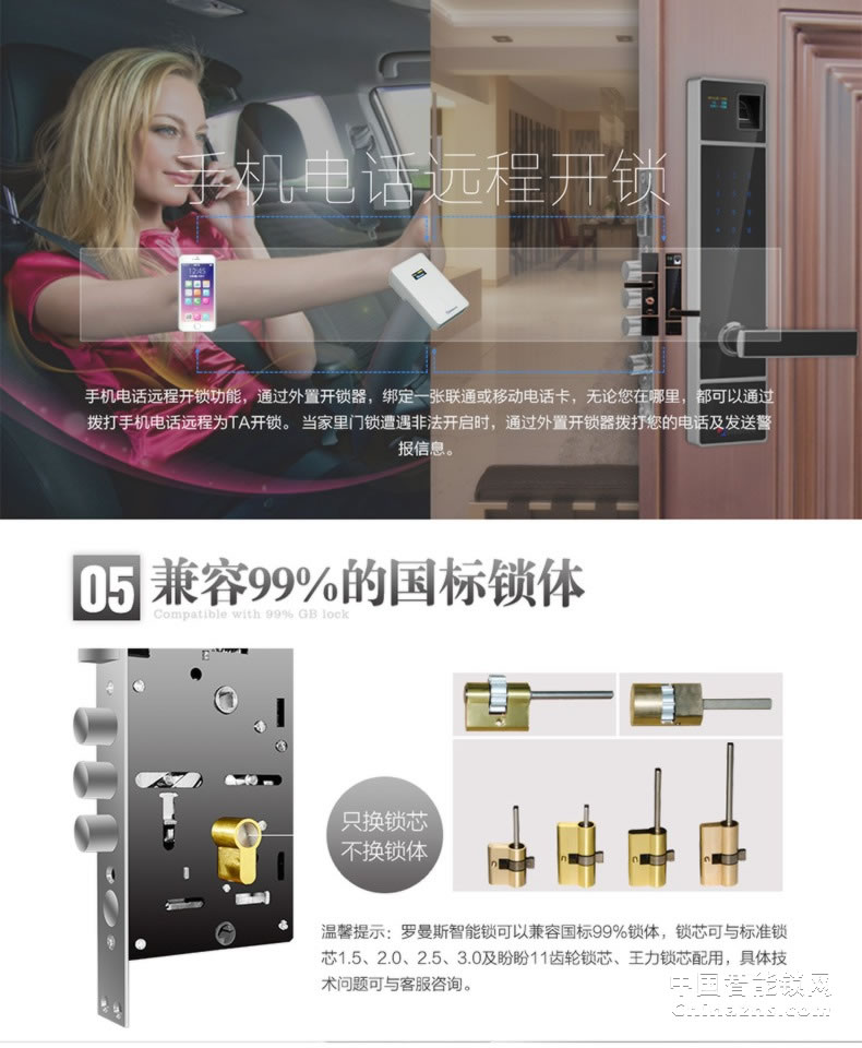 羅曼斯全自動(dòng)智能鎖DD1 家用防盜門指紋鎖密碼電子入戶門鎖