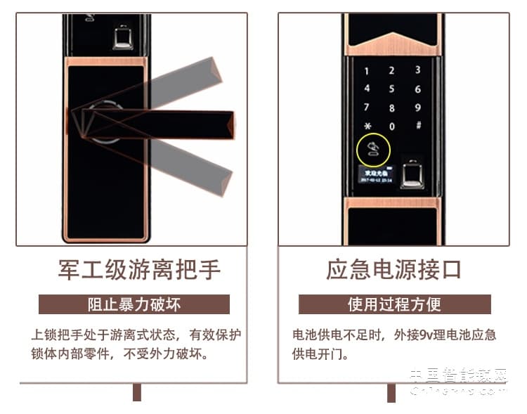 愛爾家半導體指紋鎖Y802 鋅合金智能鎖