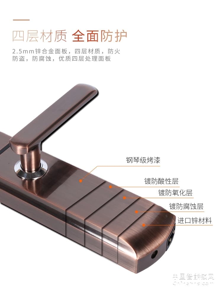 榮事達品冠智能鎖小智9 家用防盜門密碼鎖