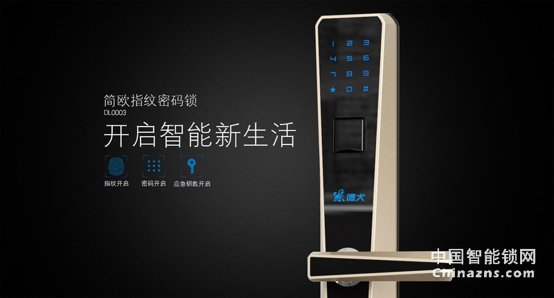 德犬簡(jiǎn)歐指紋密碼鎖DL0003 家用辦公室防盜門木門指紋鎖