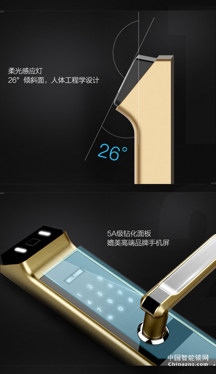 中興指紋鎖 家用防盜智能門鎖