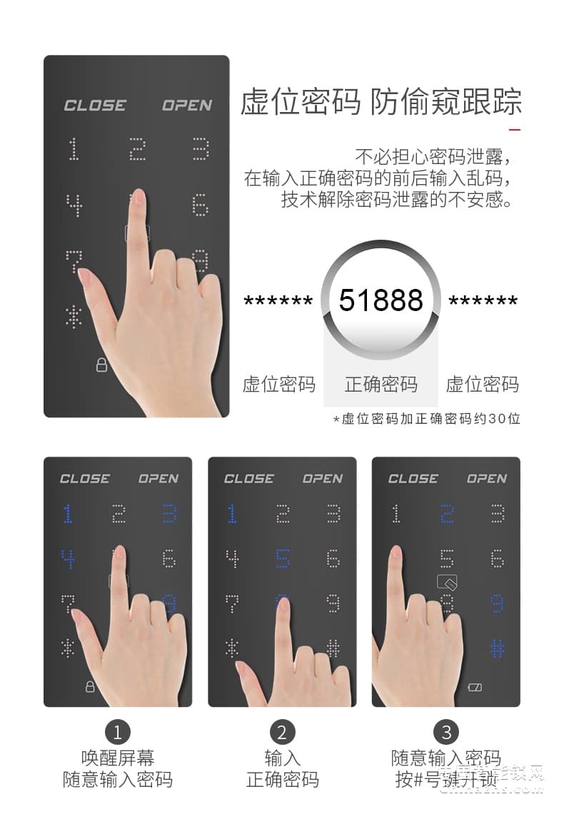 頂固安全指紋鎖 全自動(dòng)推拉智能鎖T1