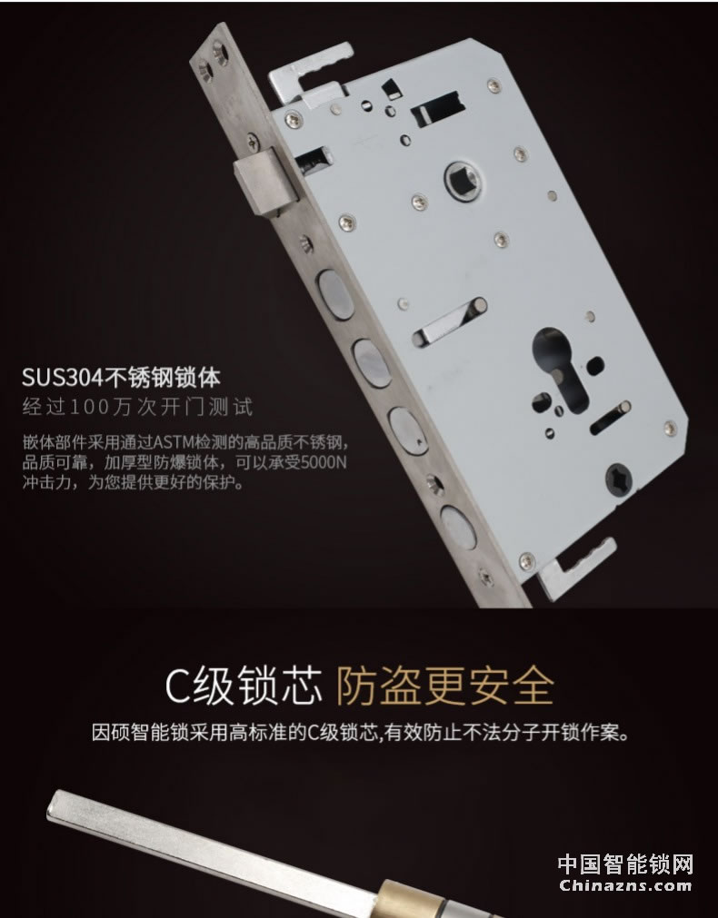 因碩全自動(dòng)指紋鎖 遠(yuǎn)程電子大門鎖 密碼刷卡鎖