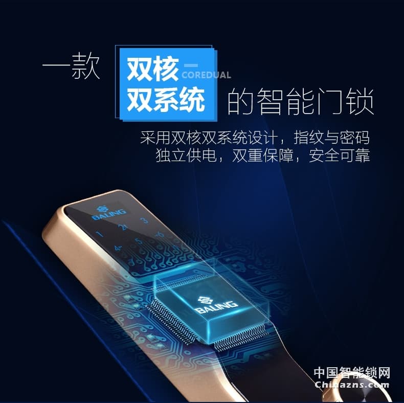 京特固指紋密碼鎖 雙核雙系統 光學指紋識別