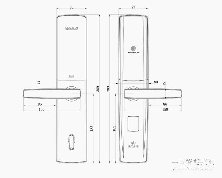 京特固APP智能鎖 遠程控制指紋鎖 滑蓋電子鎖