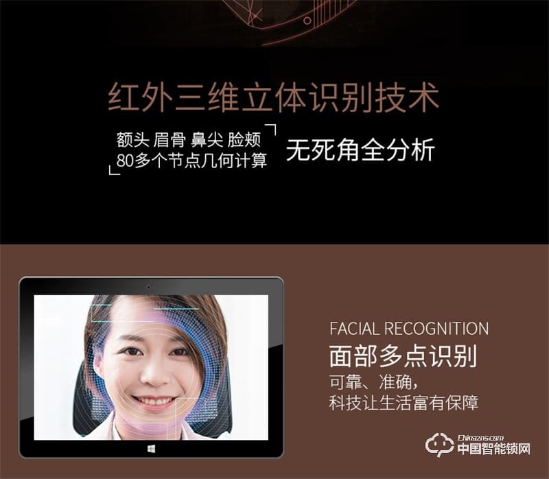 虹時代i1眼睛虹膜識別人臉智能鎖 密碼指紋鎖