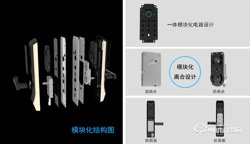 安思恒智能家居指紋鎖 半導體呼吸燈指紋鎖ALA16