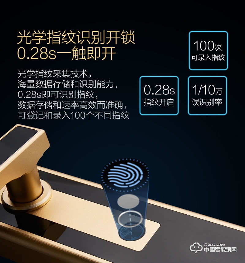 阿波羅智能鎖 智能家用指紋門鎖 防盜智能刷卡鎖