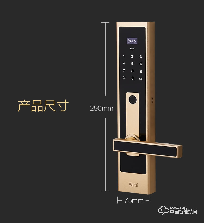 阿波羅智能鎖 智能家用指紋門鎖 防盜智能刷卡鎖