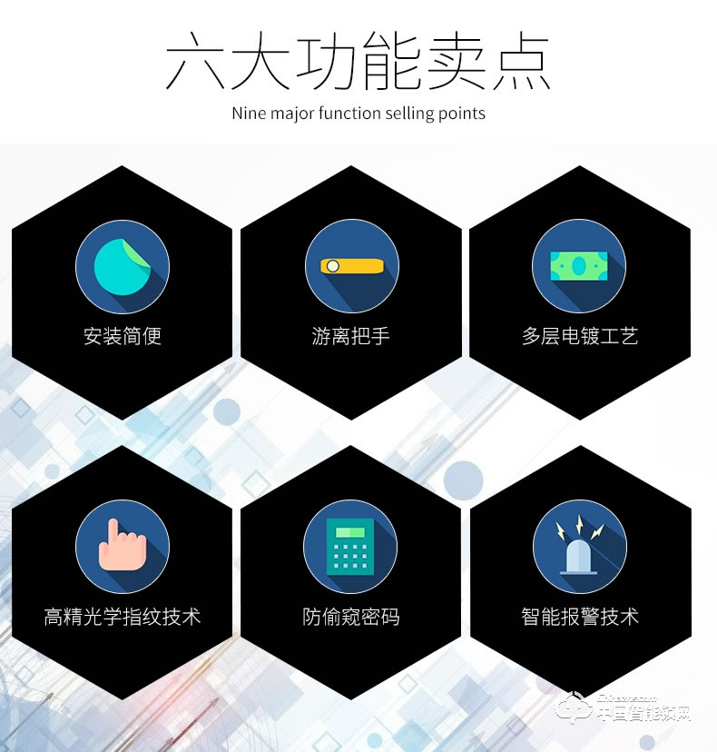 愛而福德指紋鎖 辦公室酒店指紋鎖家用防盜門木門密碼智能門鎖