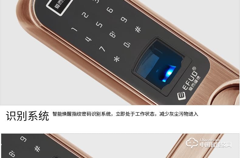 愛而福德指紋鎖 辦公室酒店指紋鎖家用防盜門木門密碼智能門鎖