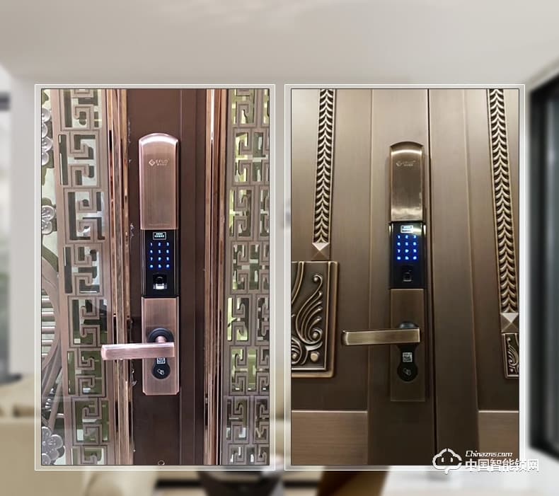 愛而福德指紋鎖 家用防盜門指紋 APP遠程遙刷卡電子門禁鎖