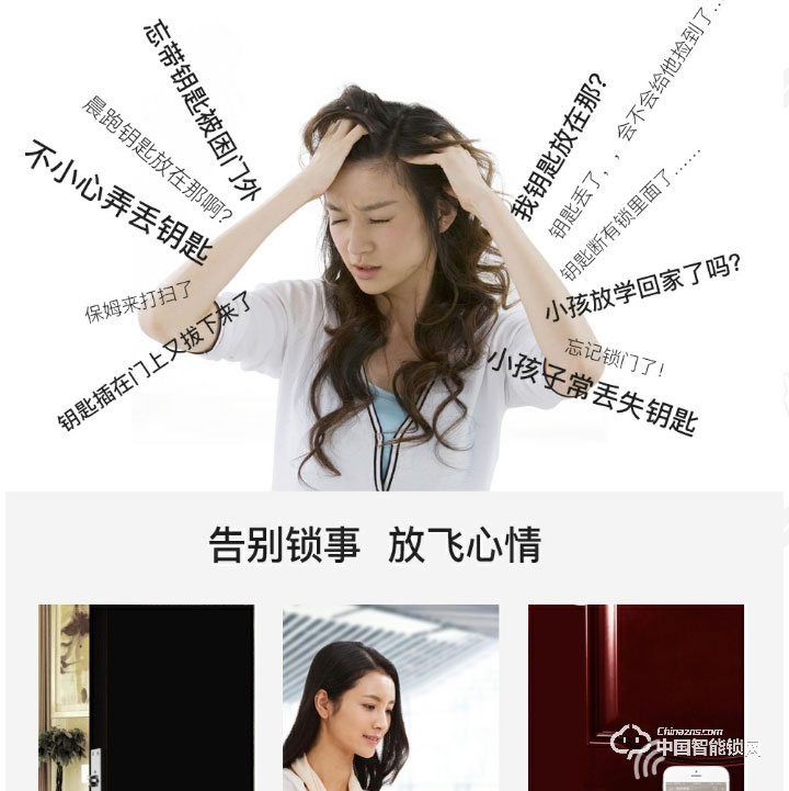 安享指紋鎖 小滑蓋指紋密碼鎖 防盜門智能門鎖