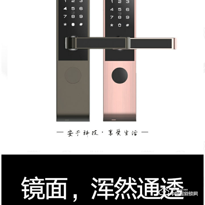 安享指紋鎖 小滑蓋指紋密碼鎖 防盜門智能門鎖