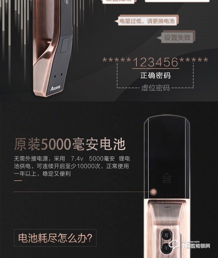 安享指紋鎖 人臉識別智能鎖 家用防盜電子密碼鎖