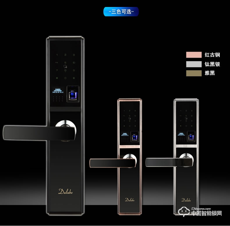 杜魯克智能鎖 別墅銅門木門刷卡指紋密碼鎖