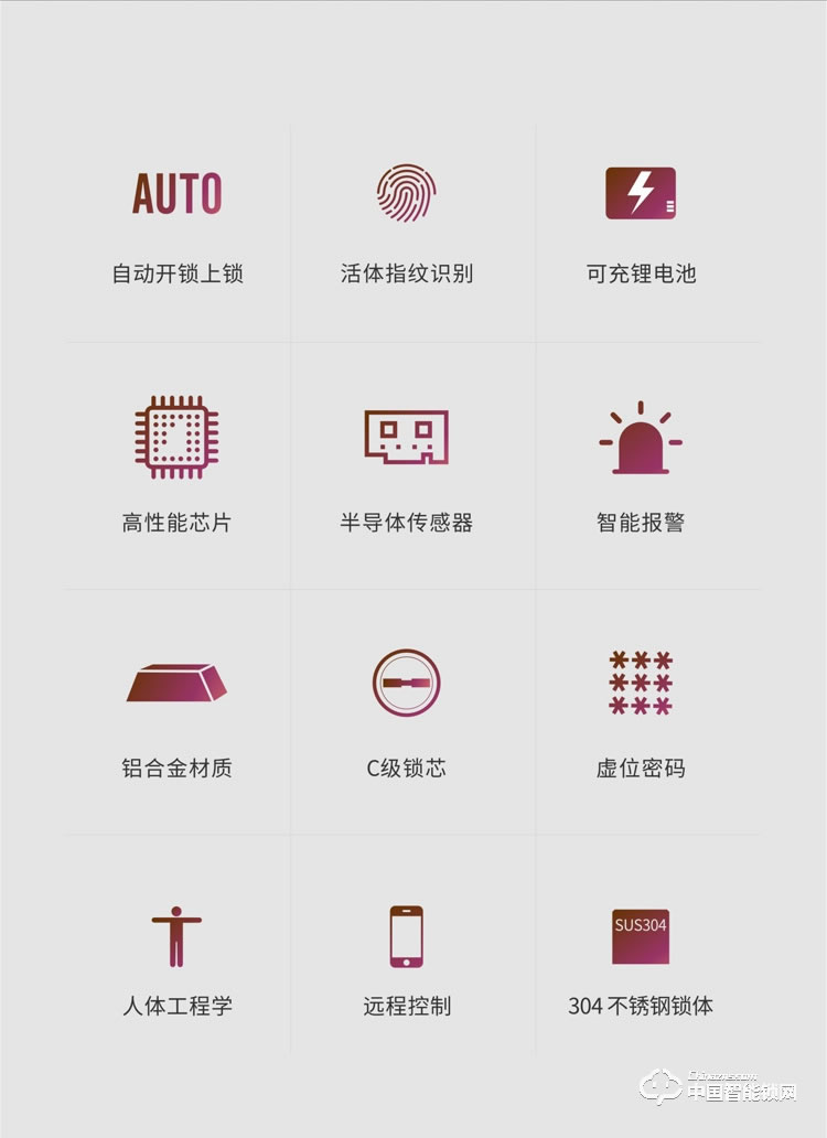 龍鎖天下智能鎖 指紋鎖 密碼鎖 防盜門鎖Q3