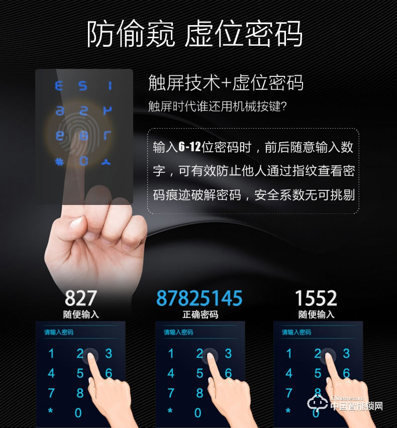 視佳智能鎖 半導體玻璃門指紋密碼鎖