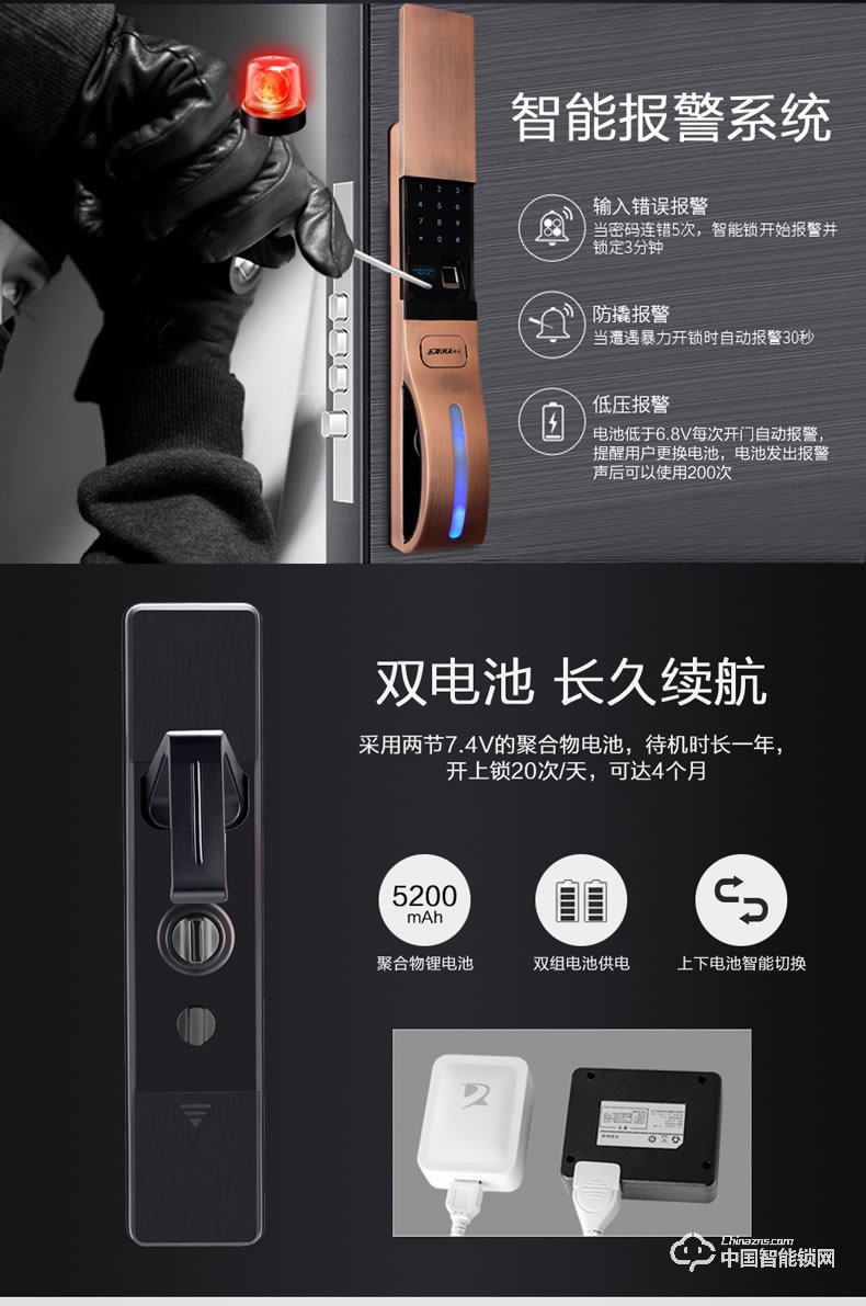 視佳全自動指紋鎖 智能鎖密碼鎖家用防盜門大門鎖