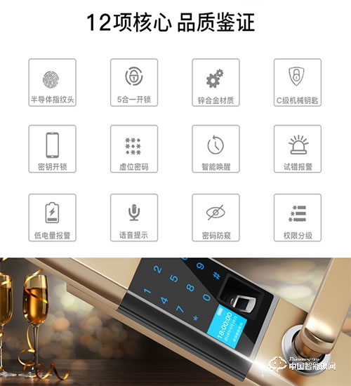 銳凌芯指紋鎖 芯-8300指紋密碼工程鎖