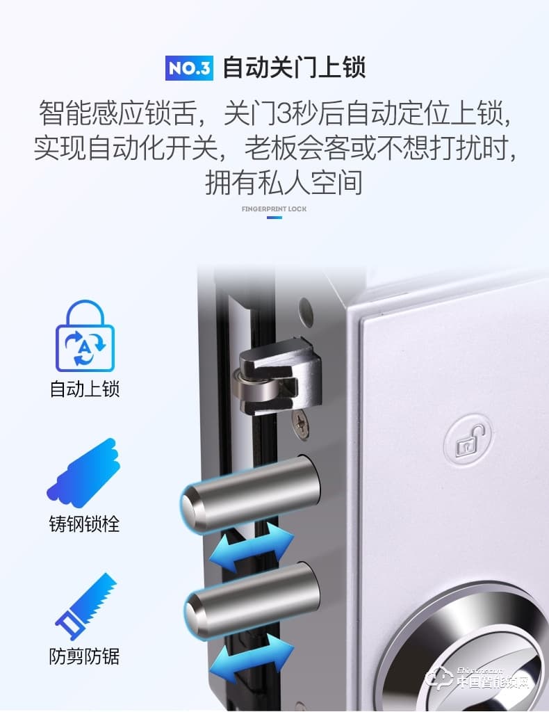 金點原子指紋鎖 玻璃門指紋鎖辦公室智能鎖