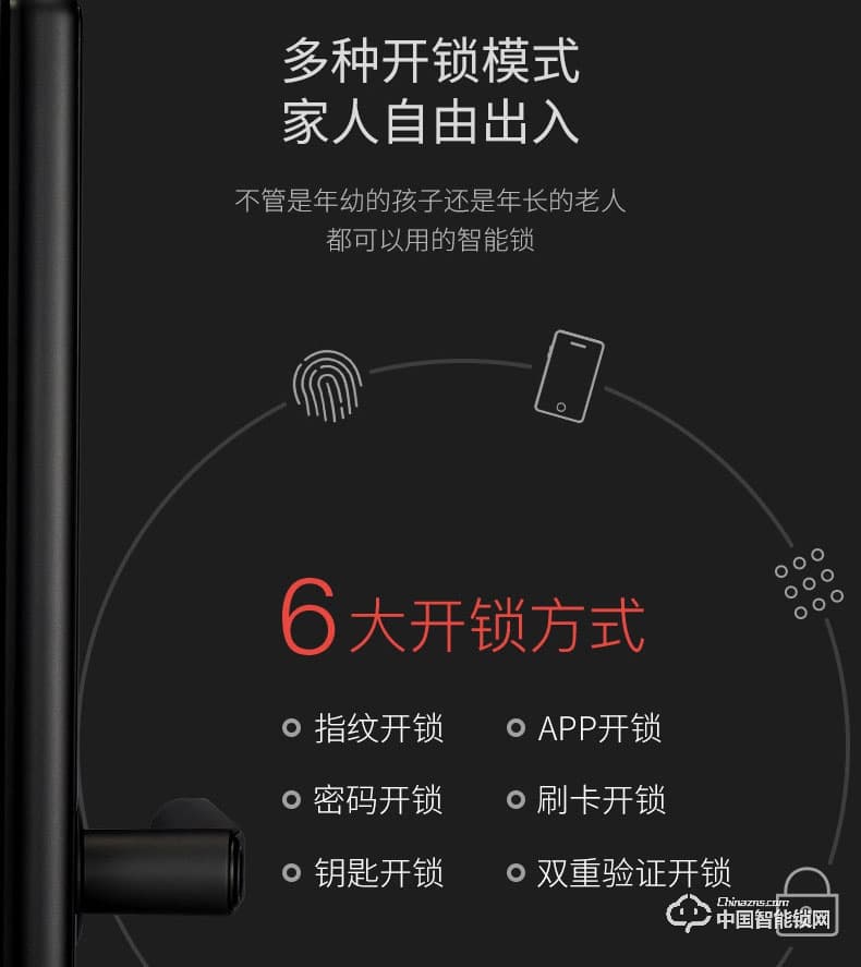 萬佳安騰訊云智能鎖I9青年版 直板指紋密碼鎖 防盜智能門鎖