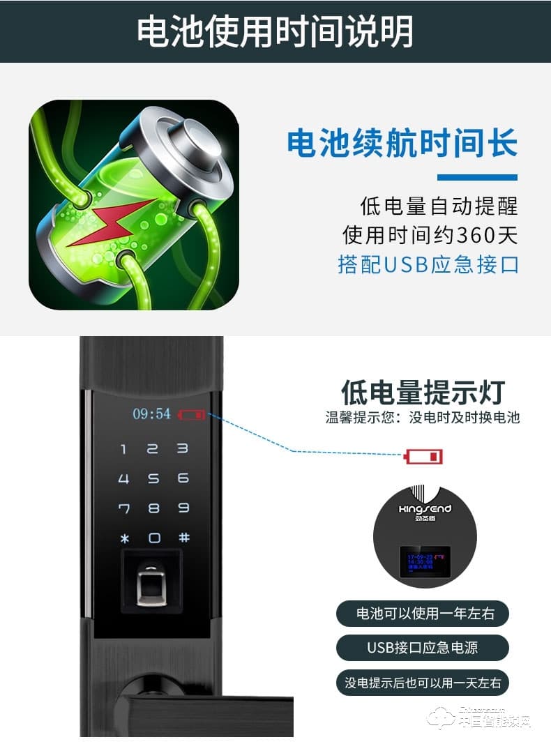 勁圣盾指紋鎖 全自動電子鎖門鎖家用智能鎖