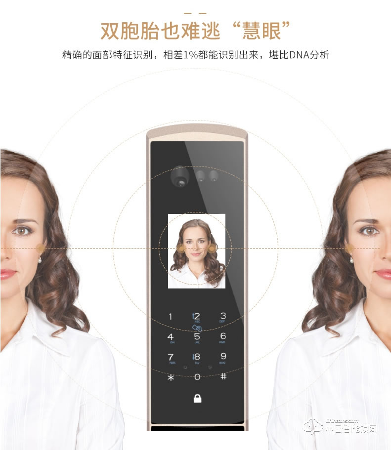 浩宇興智能鎖 全自動人臉識別鎖掌紋識別指紋鎖