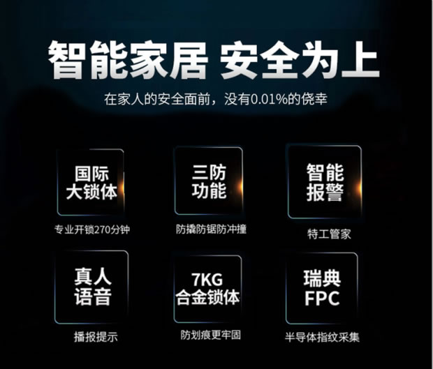 璐興智能鎖 L3007全自動指紋密碼鎖