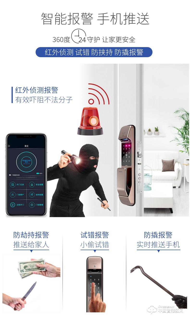 曼亞智能鎖 智能指紋鎖密碼鎖防盜門(mén)家用全自動(dòng)指紋鎖P8
