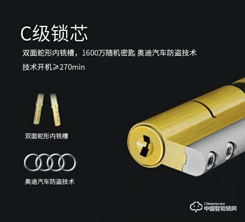 智得利智能鎖 家用防盜門指紋鎖 電子密碼鎖A-360