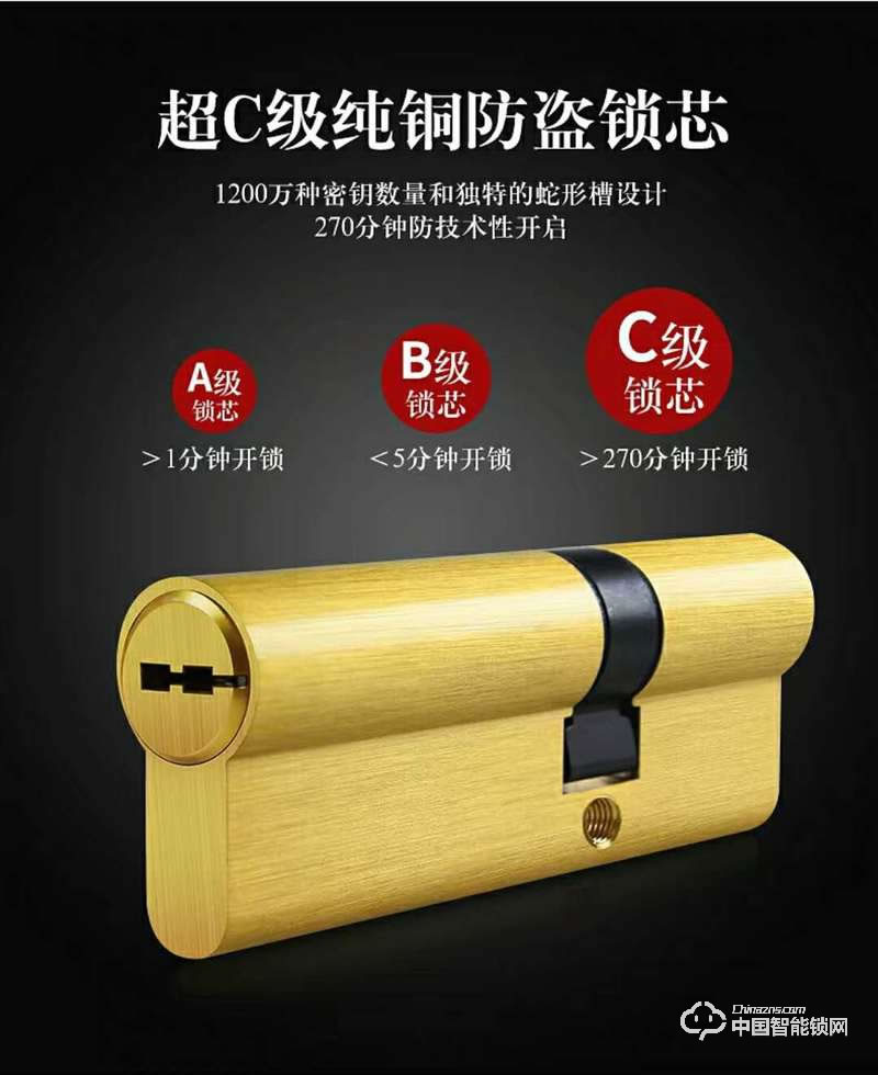 智得利智能鎖 滑蓋指紋密碼鎖 防盜門(mén)智能鎖A-330