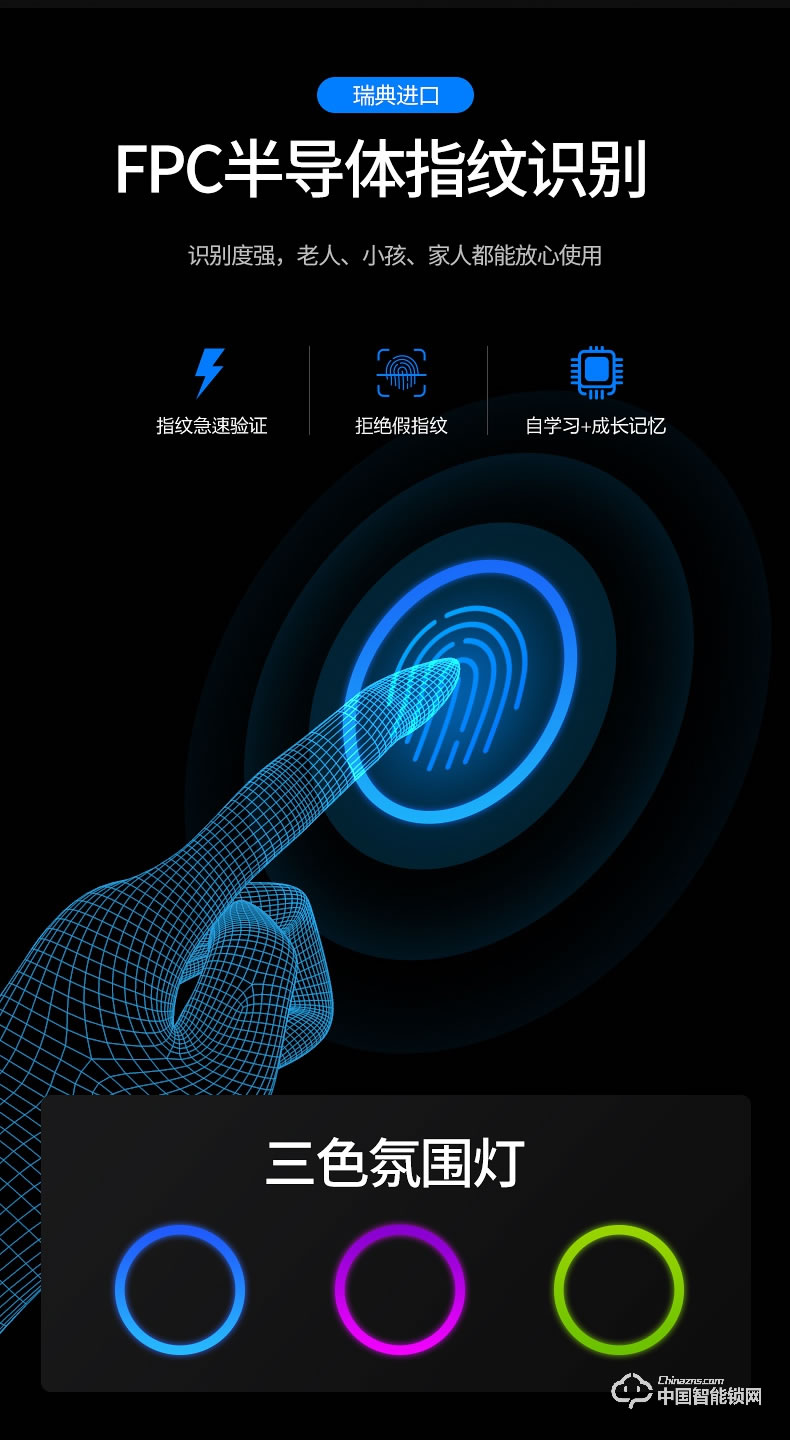 弘顧智能鎖 H002通用型密碼電子鎖全自動刷卡感應