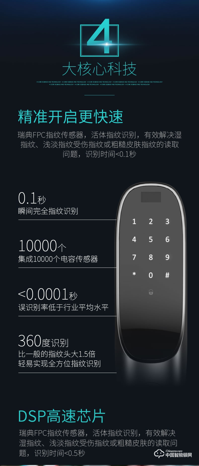 弘顧智能鎖 H003智能通用型密碼電子鎖全自動刷卡感應