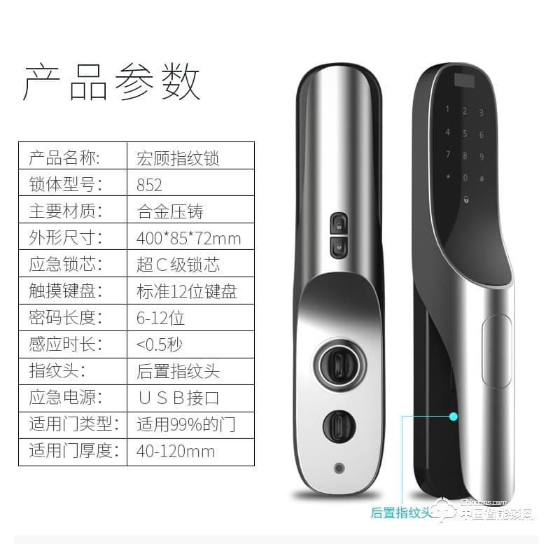 弘顧智能鎖 H003智能通用型密碼電子鎖全自動刷卡感應