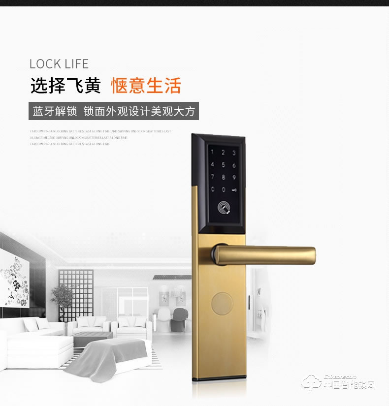 飛黃智能鎖 HLM811藍牙門鎖觸摸密碼鎖