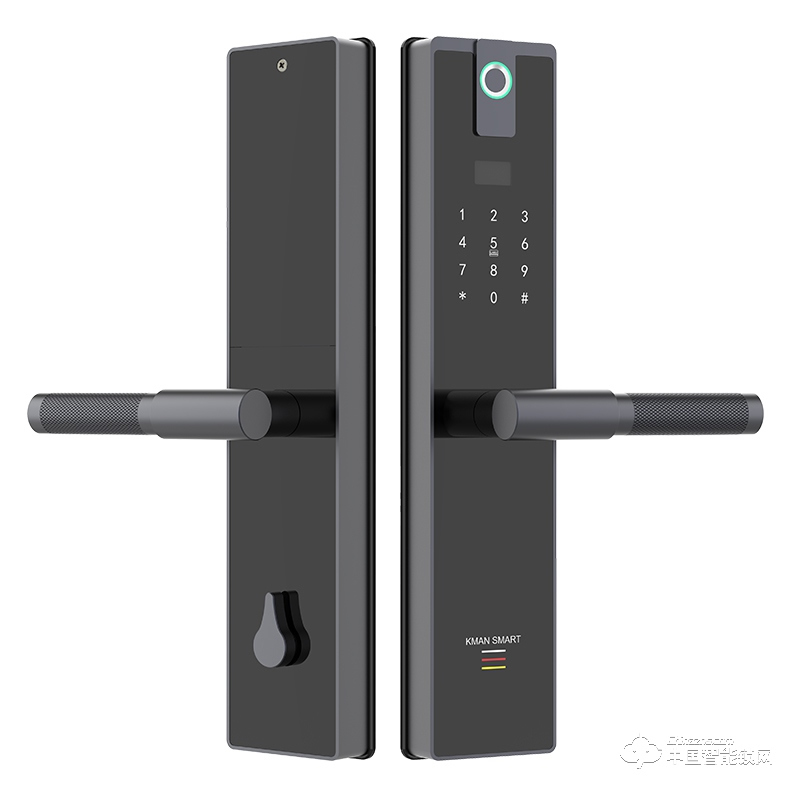 凱曼智能鎖 家用直板指紋鎖密碼鎖刷卡鎖E60A黑色