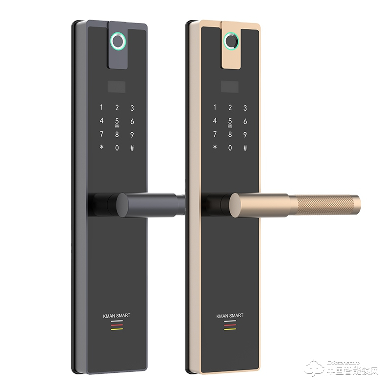 凱曼智能鎖 家用直板指紋鎖密碼鎖刷卡鎖E60A黑色