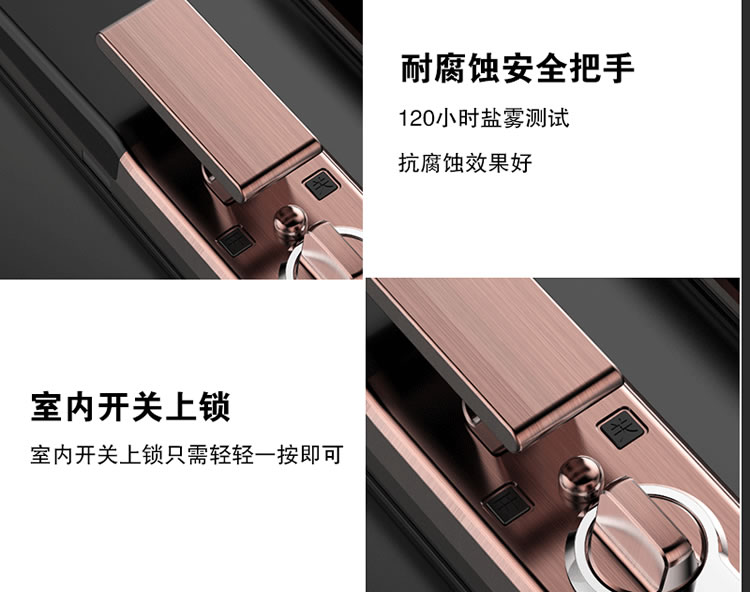 皇家金盾智能鎖 Q1家用智能門鎖推拉式開鎖