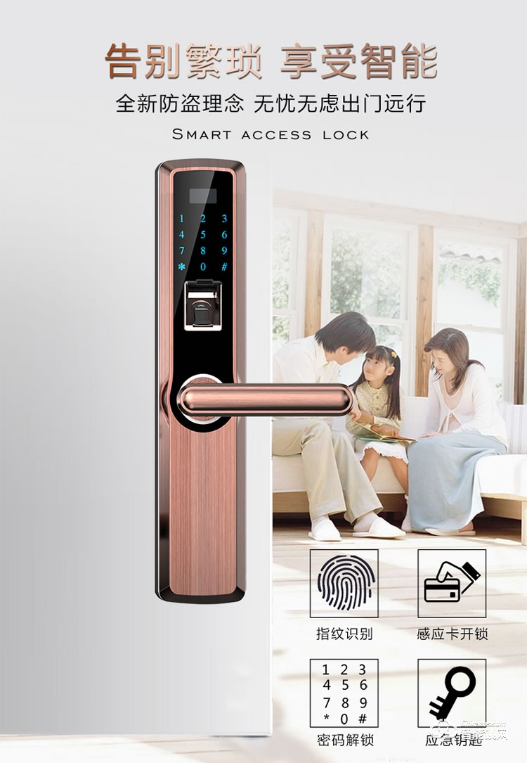 皇家金盾智能鎖 X2家用防盜門(mén)鎖電子鎖