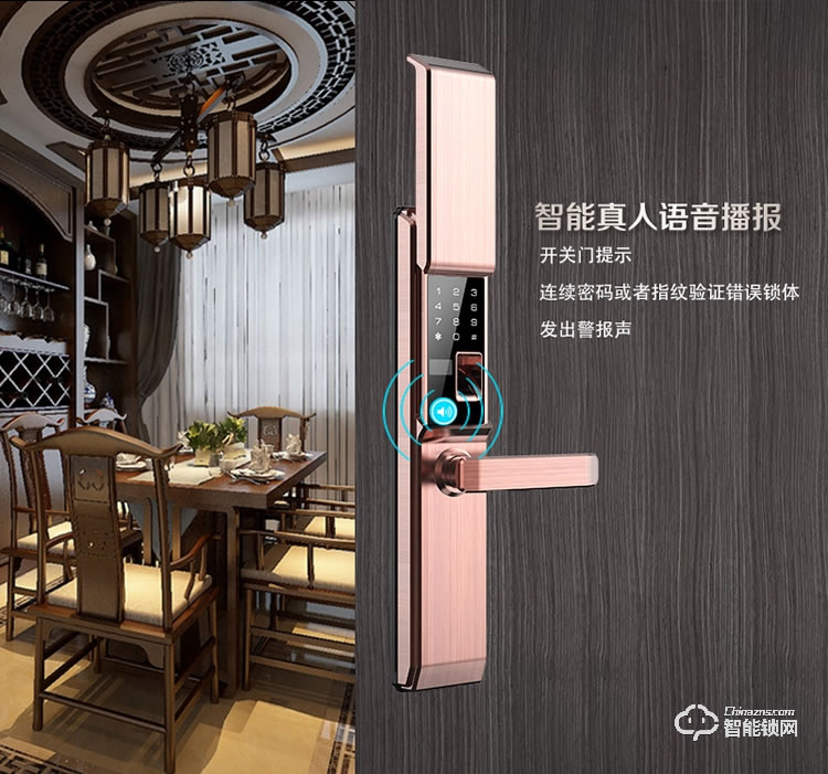 皇家金盾指紋鎖 X5滑蓋指紋鎖云智能鎖指紋密碼鎖