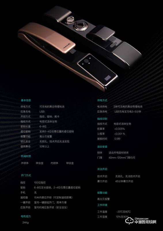 坤坤智能鎖 家用指紋鎖 電子密碼鎖K1貓眼款