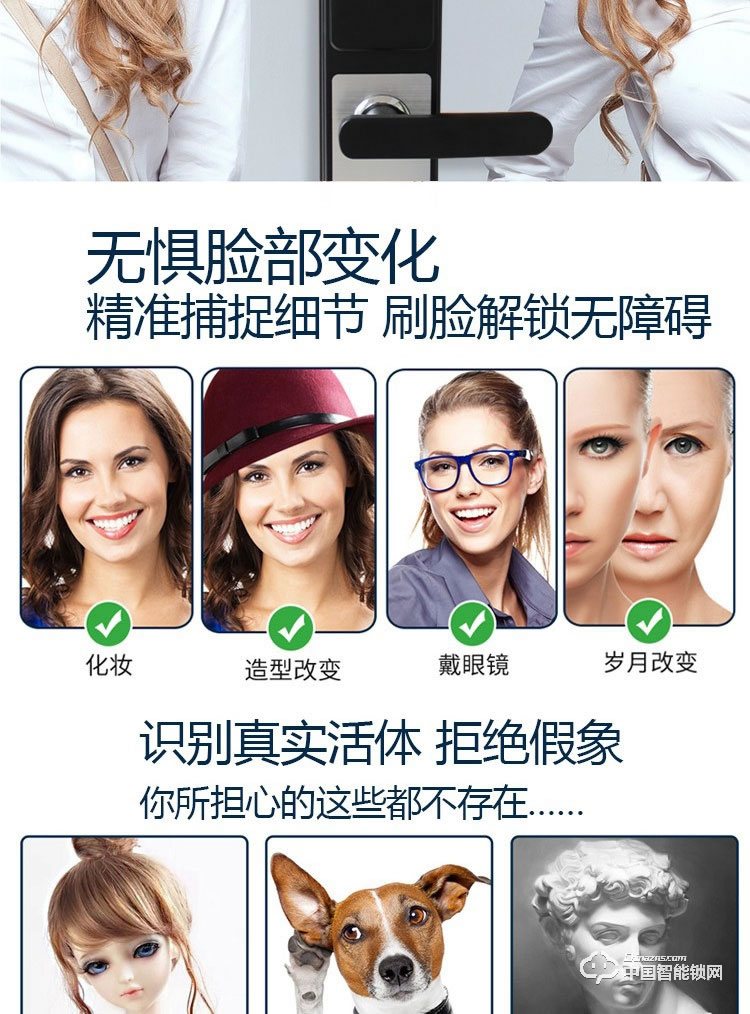 范斯洛克智能鎖 銀色第二代人臉識別鎖