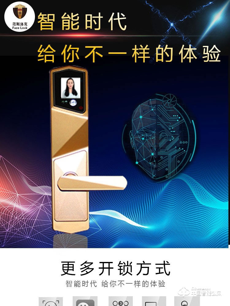范斯洛克智能鎖 古銅色第二代人臉識別鎖