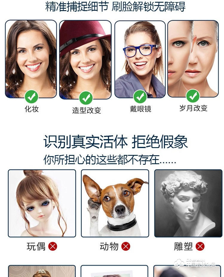 范斯洛克智能鎖 黑色人臉識別智能鎖