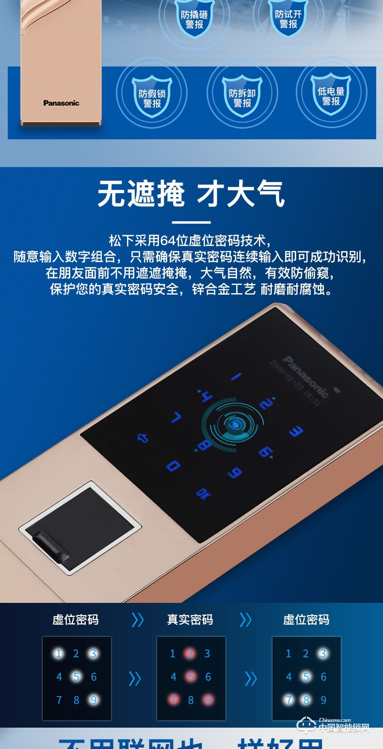 松下指紋鎖 密碼鎖感應酒店賓館王力鎖